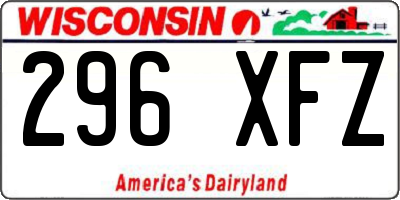 WI license plate 296XFZ