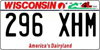 WI license plate 296XHM
