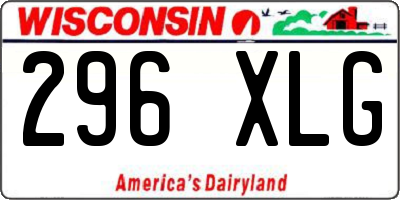 WI license plate 296XLG