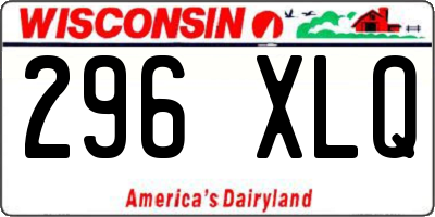 WI license plate 296XLQ