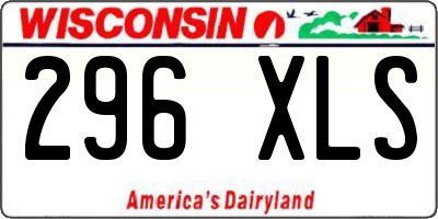 WI license plate 296XLS