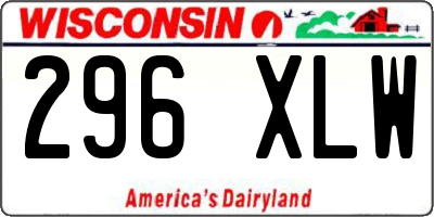 WI license plate 296XLW