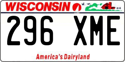 WI license plate 296XME