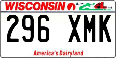 WI license plate 296XMK