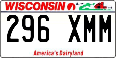 WI license plate 296XMM