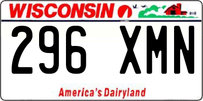 WI license plate 296XMN