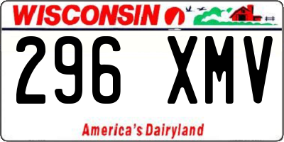 WI license plate 296XMV