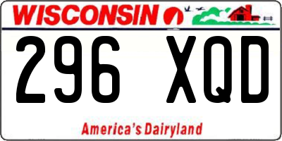 WI license plate 296XQD