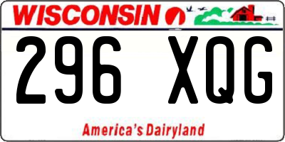 WI license plate 296XQG