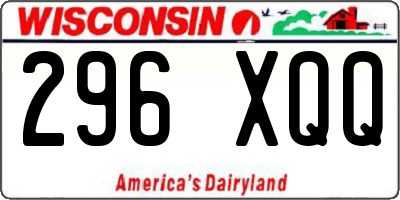 WI license plate 296XQQ