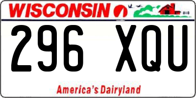 WI license plate 296XQU