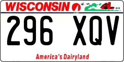 WI license plate 296XQV