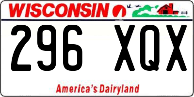 WI license plate 296XQX