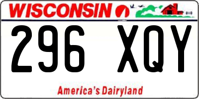 WI license plate 296XQY