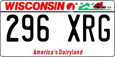 WI license plate 296XRG