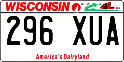 WI license plate 296XUA