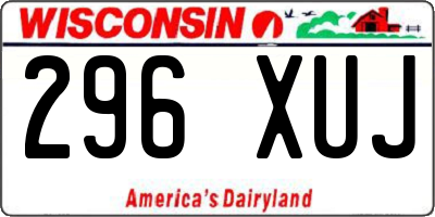 WI license plate 296XUJ