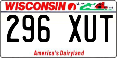 WI license plate 296XUT
