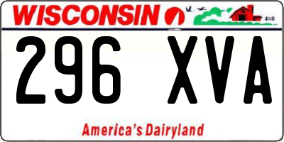 WI license plate 296XVA