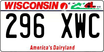 WI license plate 296XWC
