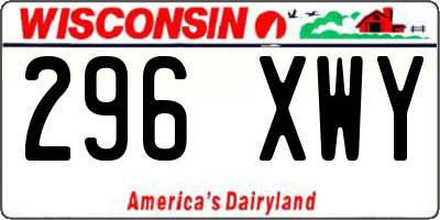 WI license plate 296XWY