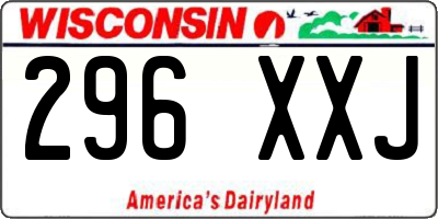 WI license plate 296XXJ