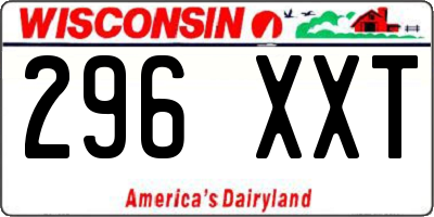 WI license plate 296XXT