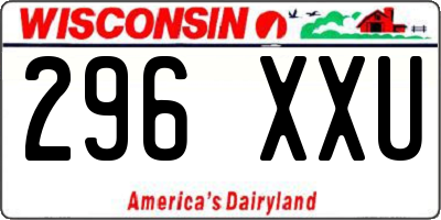 WI license plate 296XXU