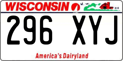 WI license plate 296XYJ