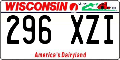 WI license plate 296XZI