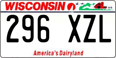 WI license plate 296XZL