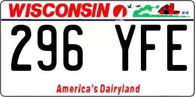 WI license plate 296YFE