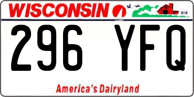 WI license plate 296YFQ