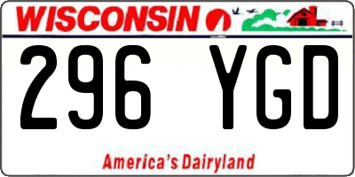 WI license plate 296YGD