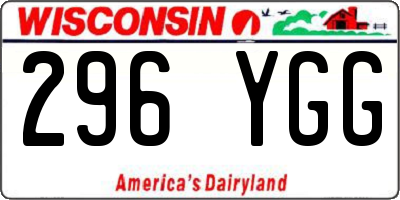 WI license plate 296YGG