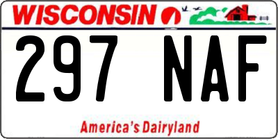 WI license plate 297NAF