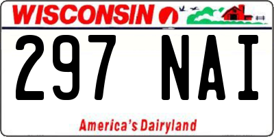 WI license plate 297NAI