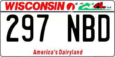 WI license plate 297NBD