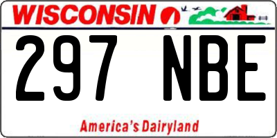 WI license plate 297NBE