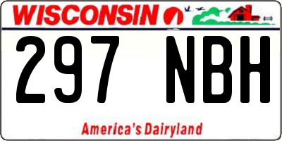 WI license plate 297NBH