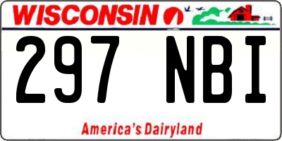 WI license plate 297NBI