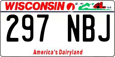 WI license plate 297NBJ