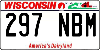 WI license plate 297NBM
