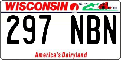 WI license plate 297NBN