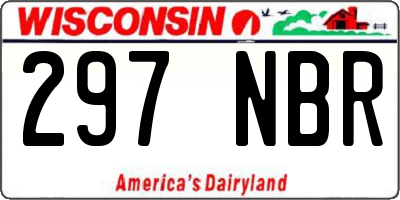 WI license plate 297NBR
