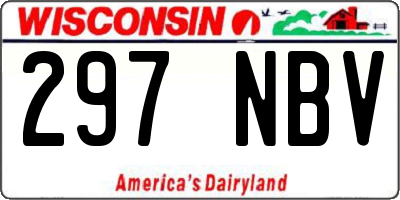 WI license plate 297NBV