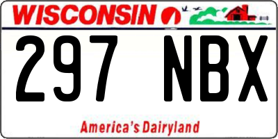 WI license plate 297NBX