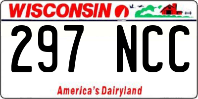 WI license plate 297NCC