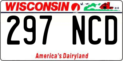 WI license plate 297NCD