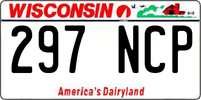 WI license plate 297NCP